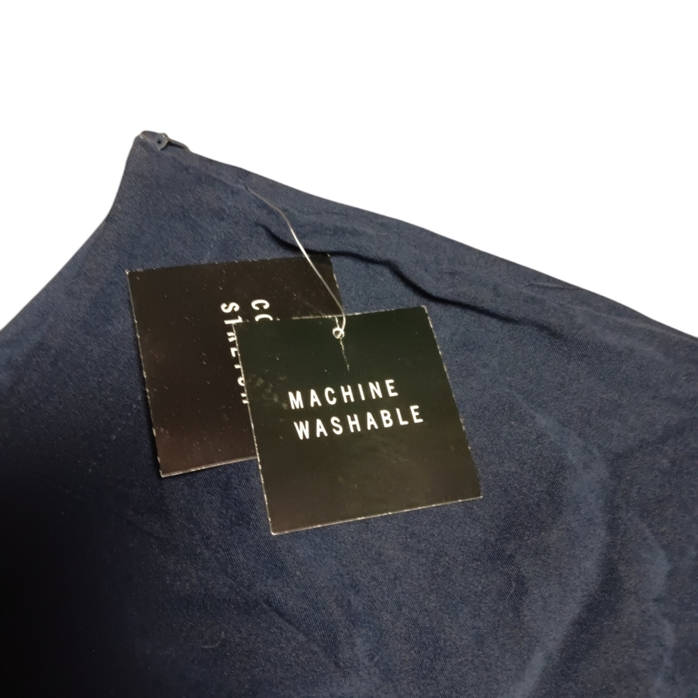 SAG HARBOR WOMEN'S SIZE 14 DARK BLUE COMFORT STRETCH DRESS PANTS. - Picture 4 of 7